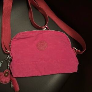 Pink Kipling small crossbody handbag